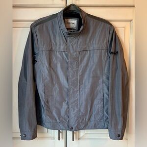 Geox Light Gray Checkered Jacket. Medium.